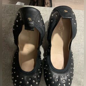 Yosi Samra Black Studded Women's Shoes
